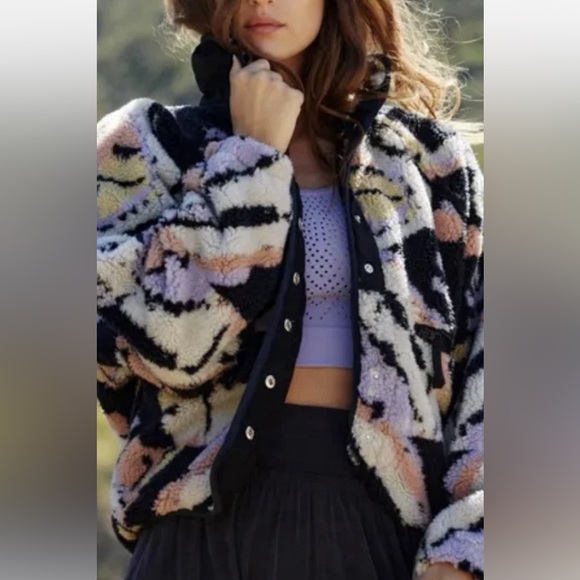 Anthropologie Movement Rocky Ridge Teddy Fleece Jacket - Picture 2 of 8